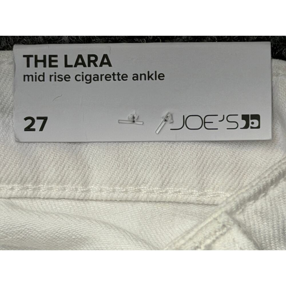 Joe's Jeans The Lara Women's 27 White Mid Rise Cigarette Ankle NWT NEW - Picture 5 of 14